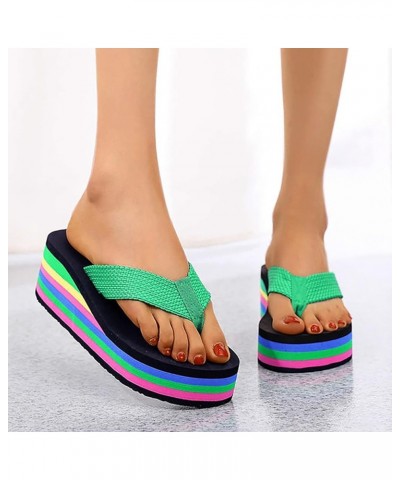 Slip on Sandals Women Open Toe Strappy Lace Up Espadrille Block Casual Sandal Summer Beach Slides Shoes 71-htrns-green8 $10.5...