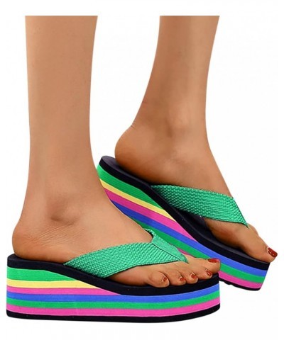 Slip on Sandals Women Open Toe Strappy Lace Up Espadrille Block Casual Sandal Summer Beach Slides Shoes 71-htrns-green8 $10.5...