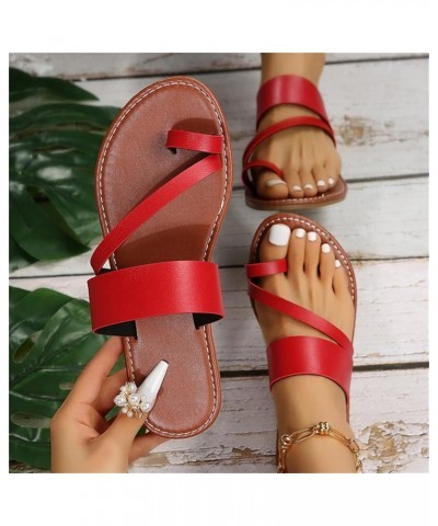 Sandals Women Flatshare Women Flip Flops Size 8 Orthotic Sandals For Women White Platform Sandals Air Wedge Gold Heeled Red 1...