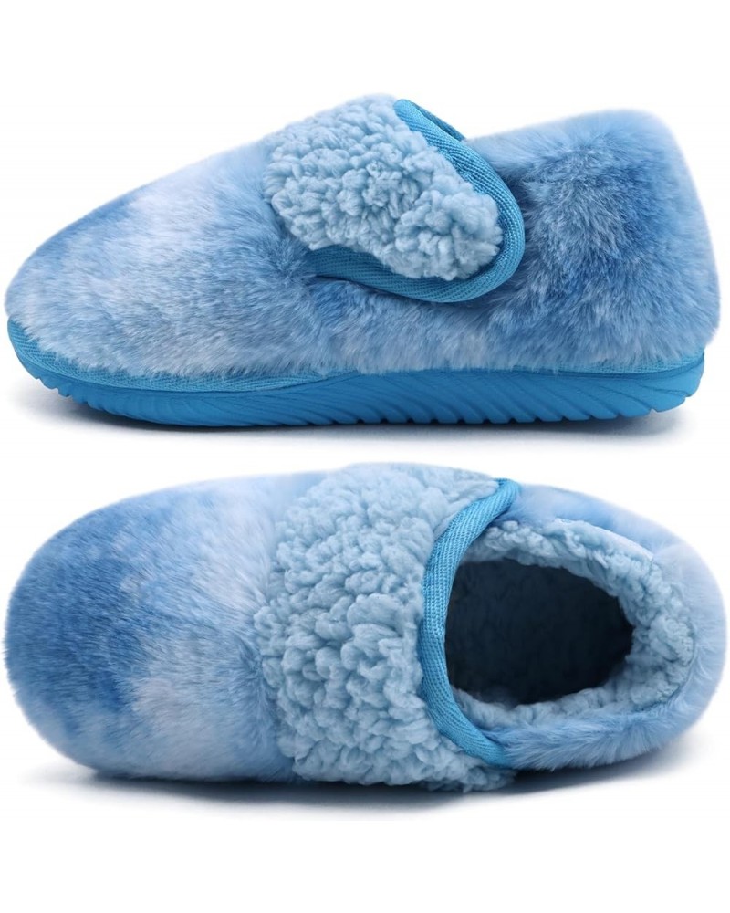 Women House Slippers Memory Foam Fluffy Slippers Ladies House Shoes Indoor Outdoor Skyblue $9.03 Slippers