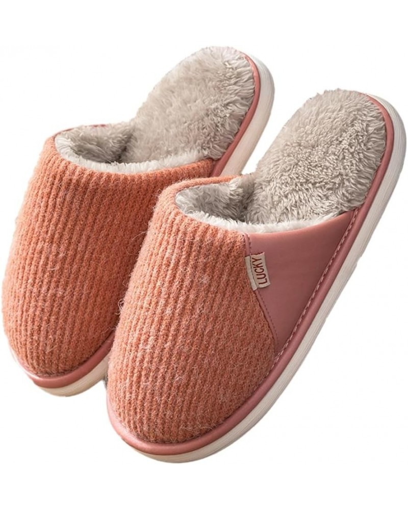 House Slippers for Women Men Knitted Winter Slip On Warm Memory Foam Slipper Plush Lining Indoor Outdoor Cozy Non-Slip Bedroo...