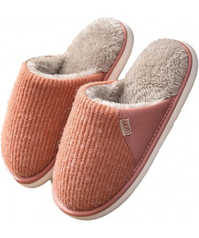 House Slippers for Women Men Knitted Winter Slip On Warm Memory Foam Slipper Plush Lining Indoor Outdoor Cozy Non-Slip Bedroo...