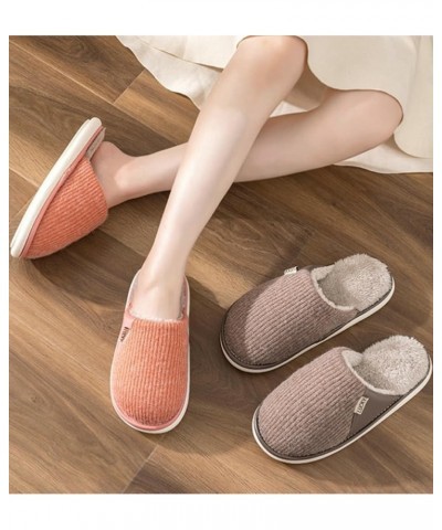 House Slippers for Women Men Knitted Winter Slip On Warm Memory Foam Slipper Plush Lining Indoor Outdoor Cozy Non-Slip Bedroo...