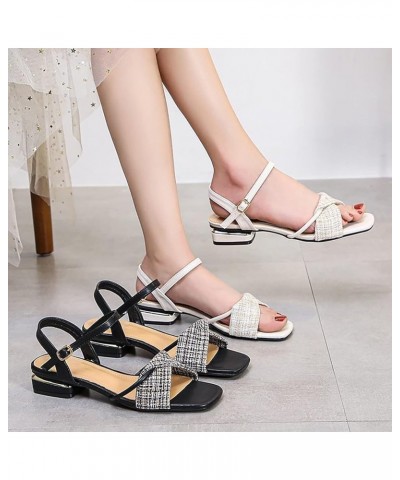 Women's Athletic Outdoor Sandals Cork Summer Beach Womens Sandals Walking Support Slip White $17.66 Athletic Shoes