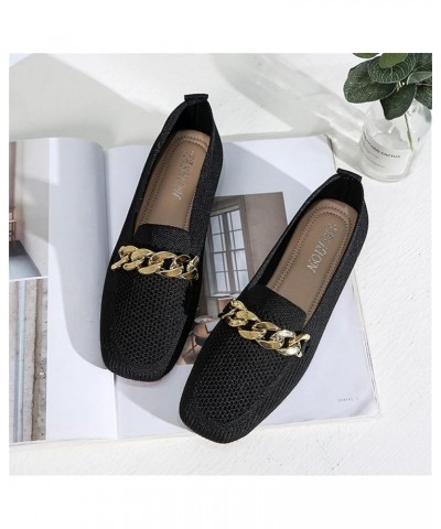 Casual Sock Sneakers, Round Toe Women Flat Shoes Slip on Girls Dress Black Ballet Flats Dance Shoes Z 05-black $14.84 Athleti...