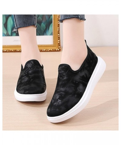 Leisure Women's Slip On Travel Soft Sole Comfortable Shoes Outdoor Shoes Runing Fashion Sports Sneaker for Women Black $13.90...