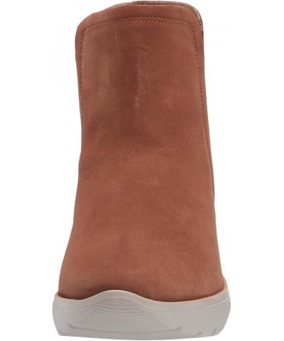 Women's Leather Made in Brazil Luxury Chelsea Boot with Sneaker Sole Cognac Suede $18.80 Boots