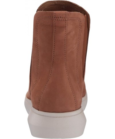 Women's Leather Made in Brazil Luxury Chelsea Boot with Sneaker Sole Cognac Suede $18.80 Boots