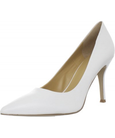 Womens Flax Pointed Toe Pump White Kid Leather $27.67 Pumps