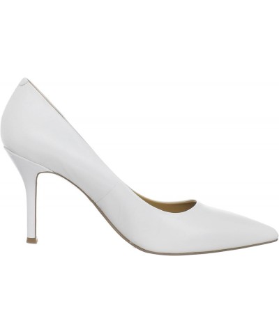 Womens Flax Pointed Toe Pump White Kid Leather $27.67 Pumps