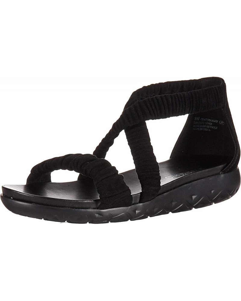 Women's Craftmanship Sandal Black Suede $20.00 Sandals