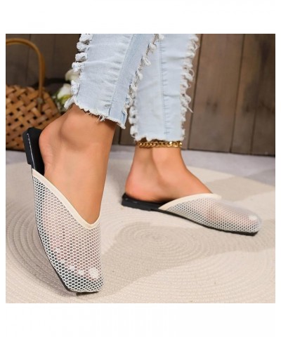 Wedge Sandals for Women Flat Open Toe Ankle Strap Walking Wedgesls Sandals Beach Boho Sandals 2 Band Sandal 61-qrcvgj-b-white...