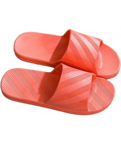 Unisex Classic Bathroom Slides Anti-Skid Shower Shoes Soft Comfy Quick Drying Flat Slide Slippers for Women Men Orange $14.15...