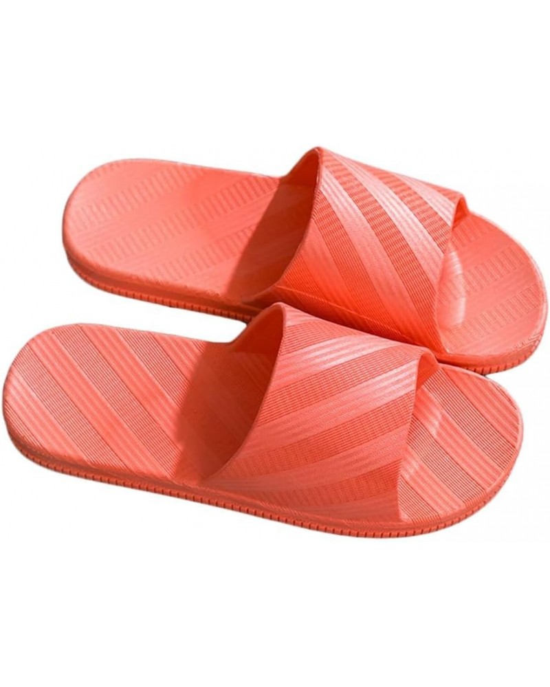 Unisex Classic Bathroom Slides Anti-Skid Shower Shoes Soft Comfy Quick Drying Flat Slide Slippers for Women Men Orange $14.15...