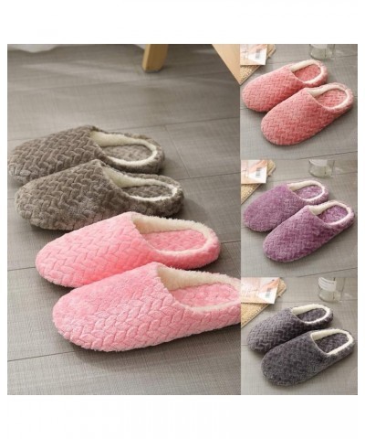 Fuzzy Slippers fpr Women Comfy Fleece House Slippers with Memory Foam, Slip-on House Shoes for Indoor Outdoor Coffee $9.72 Sl...