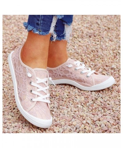 Canvas Shoes for Women Low Top Lace Up Sneakers Canvas Fashion Sneakers Classic Casual Walking Tennis Shoes Comfortable Breat...