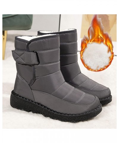 Women's Snow Boots Waterproof Insulated Womens Black Snow Boots Ankle Snow Boots Womens Size 8.5 Wide Women Boots Winter Slip...