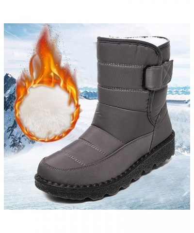 Women's Snow Boots Waterproof Insulated Womens Black Snow Boots Ankle Snow Boots Womens Size 8.5 Wide Women Boots Winter Slip...