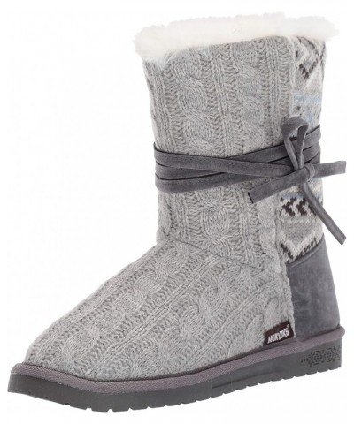 Women's Pull on Fashion Boot Light Grey $21.99 Boots