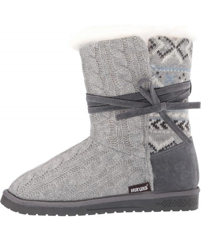 Women's Pull on Fashion Boot Light Grey $21.99 Boots