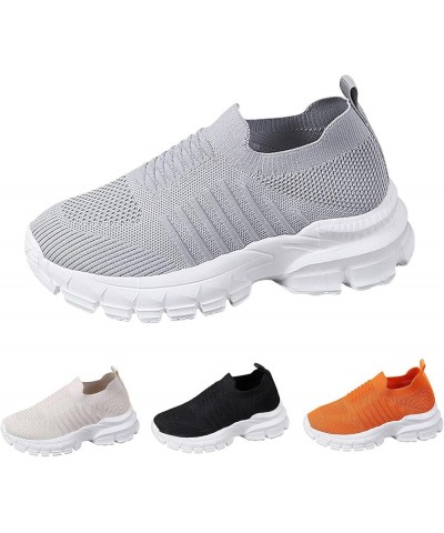 Womens Walking Tennis Mesh Shoes Casual Fashion Hiking Sneakers Running Shoes for Women Ao1-orange $12.75 Fashion Sneakers