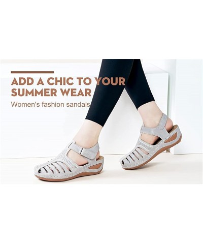 Sandals for Women Casual Summer Slide Hollow Out Comfy Sandals Shoes Summer Beach Thick-Soled Women's Ladies Fashion Wedges H...