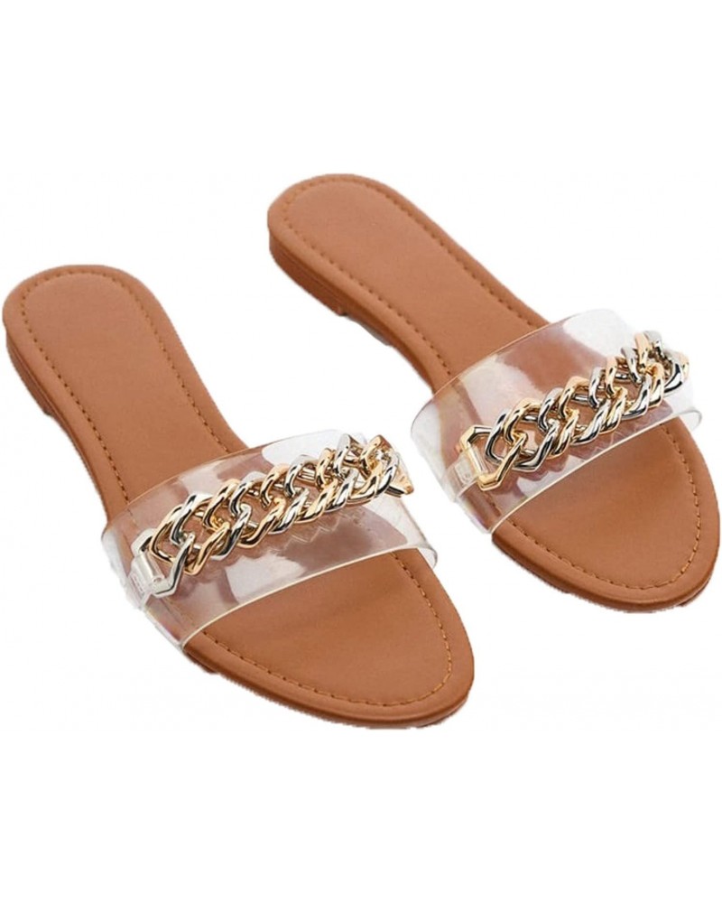 Flat Sandals For Women Elegant Women Flat shoes Female Casual Slippers womenSlingback Low heel shoes Women Sandals (Size : 8....