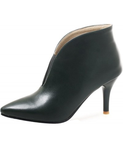 Women Stiletto Ankle Boots, Simple Chelsea Boots Pointed Toe Slip On High Heel Booties, Size 1-12.5 Green-4 $26.55 Boots