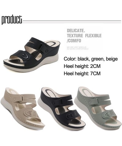 2023 Womens Wedge Sandles Comfortable Dressy Summer Slippers for Women Flip Flops Womens Ankle Strap Platform Slippers Casual...