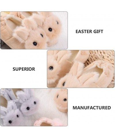 1 Pair of Bunny Slippers for Women Cute Rabbit Ear Plush Slippers Non-Slip Fluffy Bunny Slipper Indoor Warm Plush Animal Shoe...