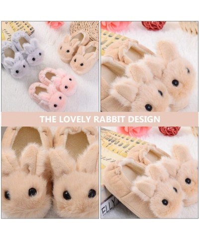 1 Pair of Bunny Slippers for Women Cute Rabbit Ear Plush Slippers Non-Slip Fluffy Bunny Slipper Indoor Warm Plush Animal Shoe...