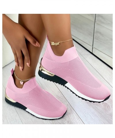 Walking Shoes for Women Fashion Comfortable Mesh Platform Wedge Slip On Sock Sneakers Running Tennis Hiking Outdoor Sports At...