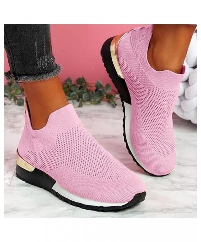 Walking Shoes for Women Fashion Comfortable Mesh Platform Wedge Slip On Sock Sneakers Running Tennis Hiking Outdoor Sports At...