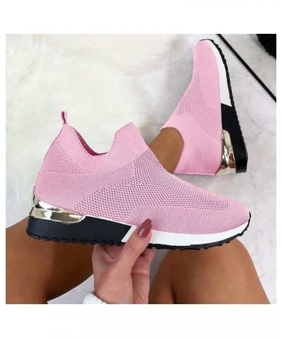 Walking Shoes for Women Fashion Comfortable Mesh Platform Wedge Slip On Sock Sneakers Running Tennis Hiking Outdoor Sports At...