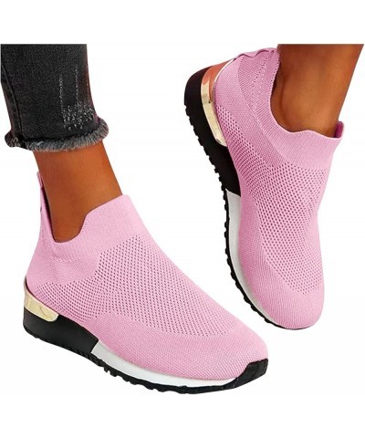 Walking Shoes for Women Fashion Comfortable Mesh Platform Wedge Slip On Sock Sneakers Running Tennis Hiking Outdoor Sports At...