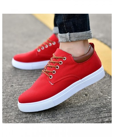 Mens Running Sneakers Slip on Walking Shoes Tennis Comfort Work Soft Sole Trainers Dress Shoes for Men Red $13.94 Boots