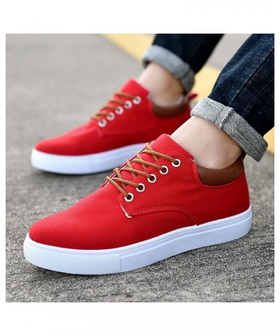 Mens Running Sneakers Slip on Walking Shoes Tennis Comfort Work Soft Sole Trainers Dress Shoes for Men Red $13.94 Boots