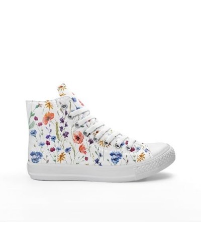 Basic Blank Flowers Canvas Shoes Low top Classic Style Women Fashion Sneakers (6.5) 14.5 $35.60 Fashion Sneakers