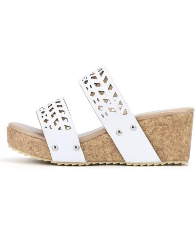 dress shoes for women low heel summer sandals for women Womens Wedge Sandals wide width wedge slides sandals Z 04-white $11.9...