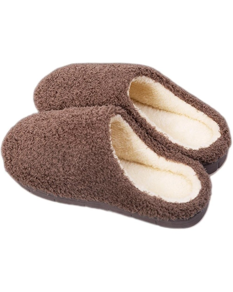 Plush Cotton Slippers Men's and Women's Winter Thick Bottom Thermal Slippers Indoor Home Wool Slippers Home Couple Floor Slip...