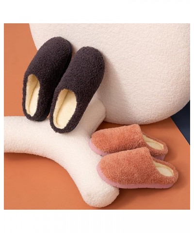 Plush Cotton Slippers Men's and Women's Winter Thick Bottom Thermal Slippers Indoor Home Wool Slippers Home Couple Floor Slip...