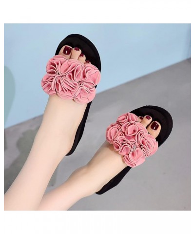 Wedges Slippers Clip Non-Slip Summer Flops Toe Flip Casual Fashion Women's Beach Women's Slipper (Pink, 5.5) 6 Pink $9.93 San...