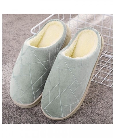 Women Slippers Autumn And Winter Fashion And Comfortable Home Interior Warm Thick Bottom Tall Slippers for Women Army Green $...