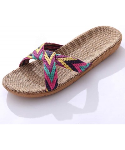 Slide Sandals for Women Mid-Heel Shoes Yoga Mat Orthotic Sandal Non-Slip Slip-on Casual Summer Bohemian Slipper 116-hyems-5-p...