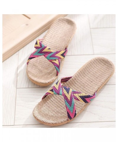 Slide Sandals for Women Mid-Heel Shoes Yoga Mat Orthotic Sandal Non-Slip Slip-on Casual Summer Bohemian Slipper 116-hyems-5-p...