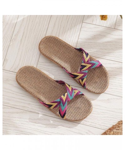 Slide Sandals for Women Mid-Heel Shoes Yoga Mat Orthotic Sandal Non-Slip Slip-on Casual Summer Bohemian Slipper 116-hyems-5-p...