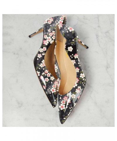 Women's Classic Pumps Stiletto High Heels Pointed Toe Slip On Shoes Business Evening Daily Size 4-16 US Flower $33.59 Pumps