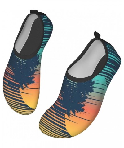 Non-Slip Water Shoes Quick-Dry Aqua Socks Barefoot Shoes for Beach Surf-Sunset Summer with Tropical Tree Fashion $18.56 Athle...