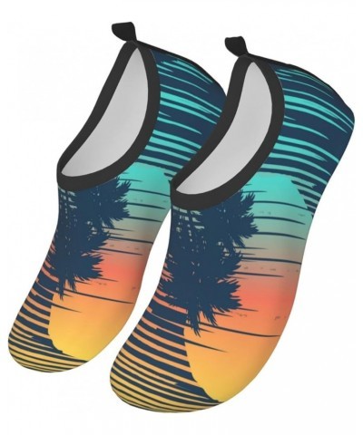 Non-Slip Water Shoes Quick-Dry Aqua Socks Barefoot Shoes for Beach Surf-Sunset Summer with Tropical Tree Fashion $18.56 Athle...