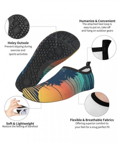 Non-Slip Water Shoes Quick-Dry Aqua Socks Barefoot Shoes for Beach Surf-Sunset Summer with Tropical Tree Fashion $18.56 Athle...